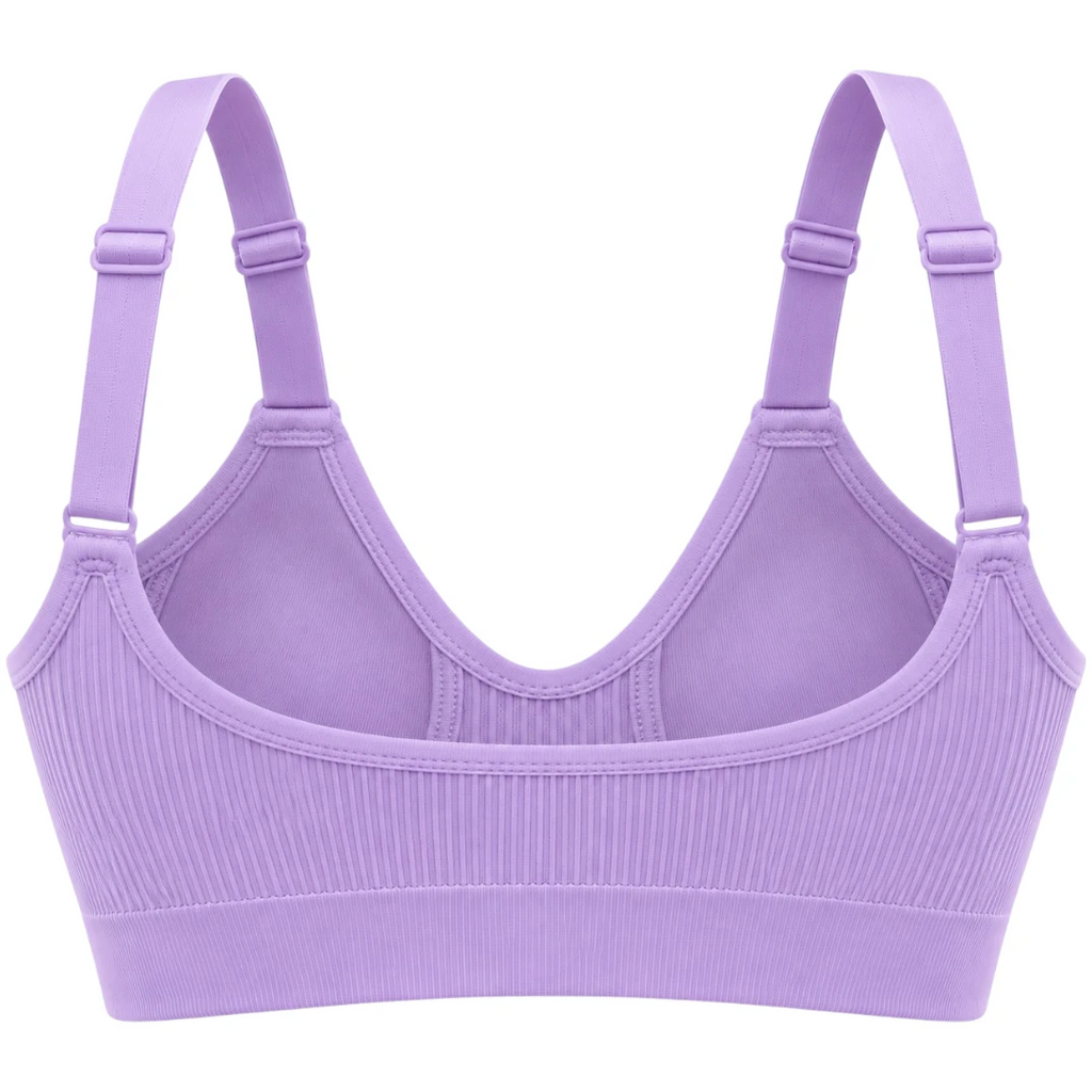 Wris Women's Lavender Seamless Wireless Everyday Comfort Bralette Bra