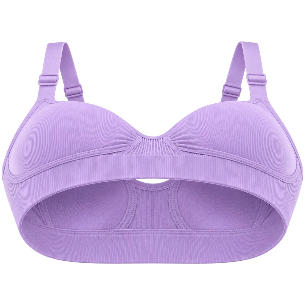 Wris Women's Lavender Seamless Wireless Everyday Comfort Bralette Bra