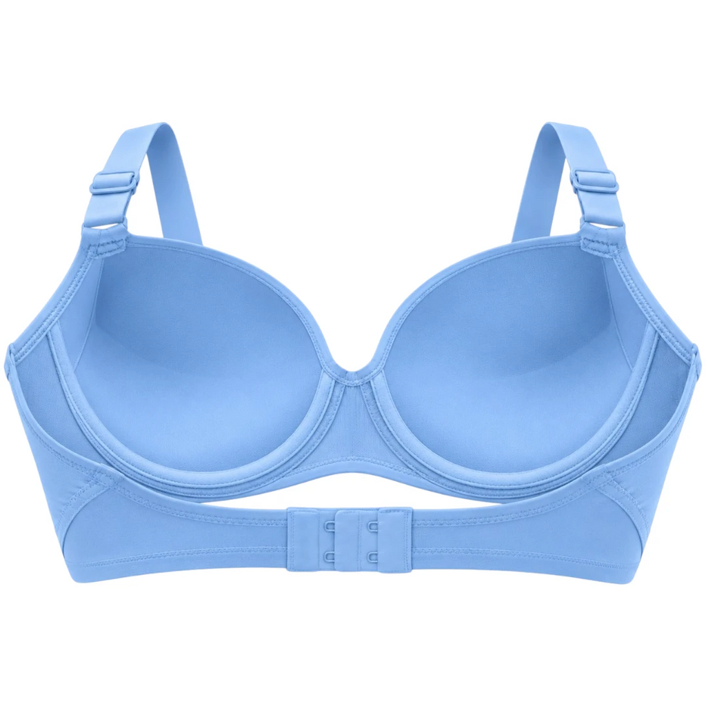 Wris Women's Light Blue Smooth Molded-Cup Everyday T-Shirt Bra