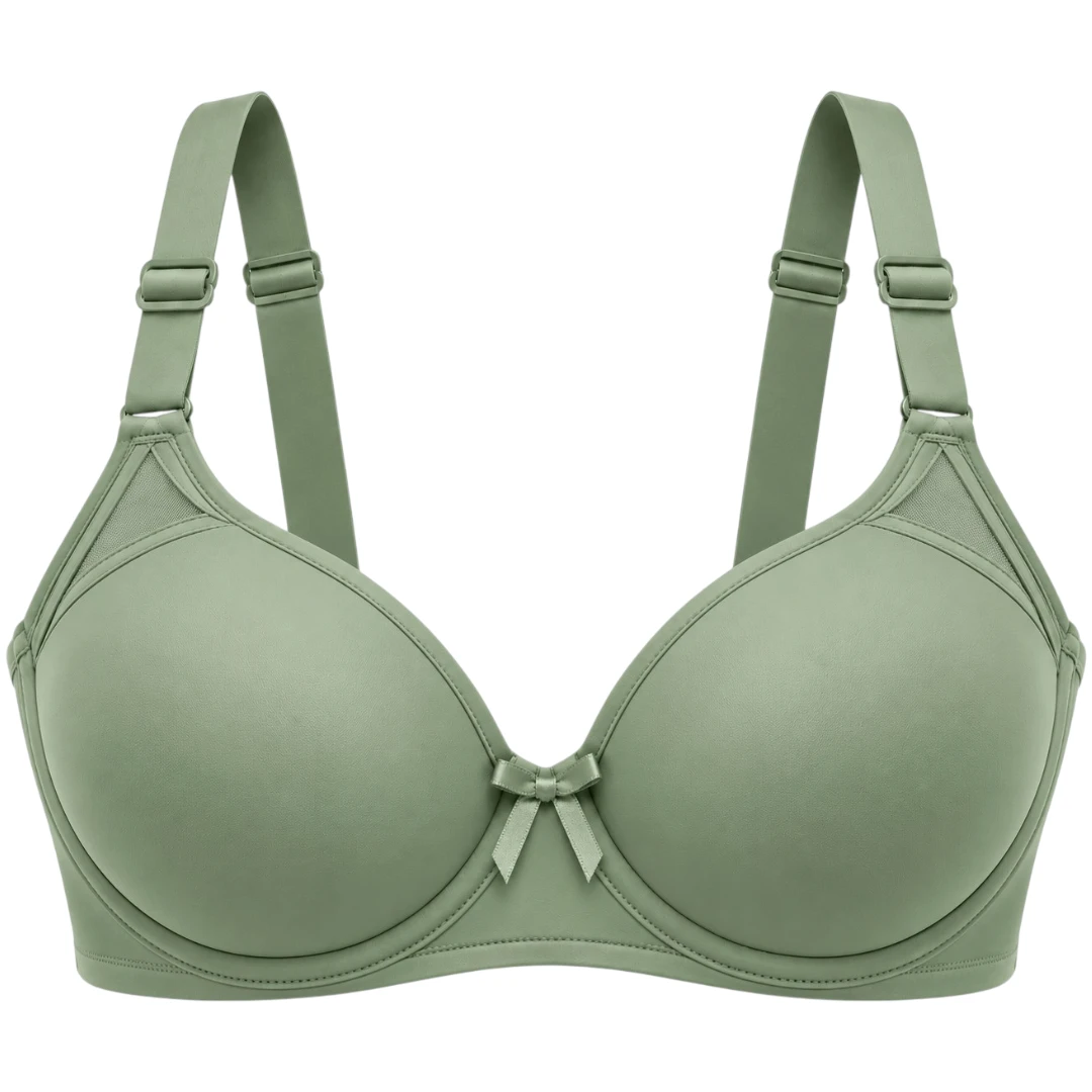 Wris Women's Sage Green Smooth Molded Cup T-Shirt Bra