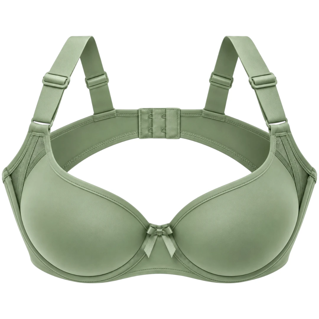 Wris Women's Sage Green Smooth Molded Cup T-Shirt Bra