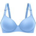 Wris Women's Light Blue Smooth Molded-Cup Everyday T-Shirt Bra